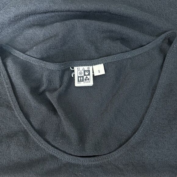 Max Studio Womens Fairy Grunge Y2K Sheer Mesh Top Size S Black Edgy Rocker Punk - Picture 7 of 10